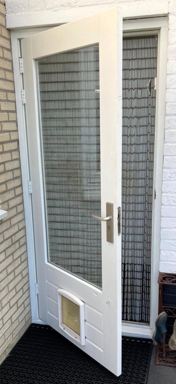 BUITENDEUR HARDHOUT MET DUBBEL GLAS