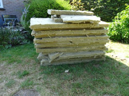 Steenwol 17 platen gebruikt gratis afhalen