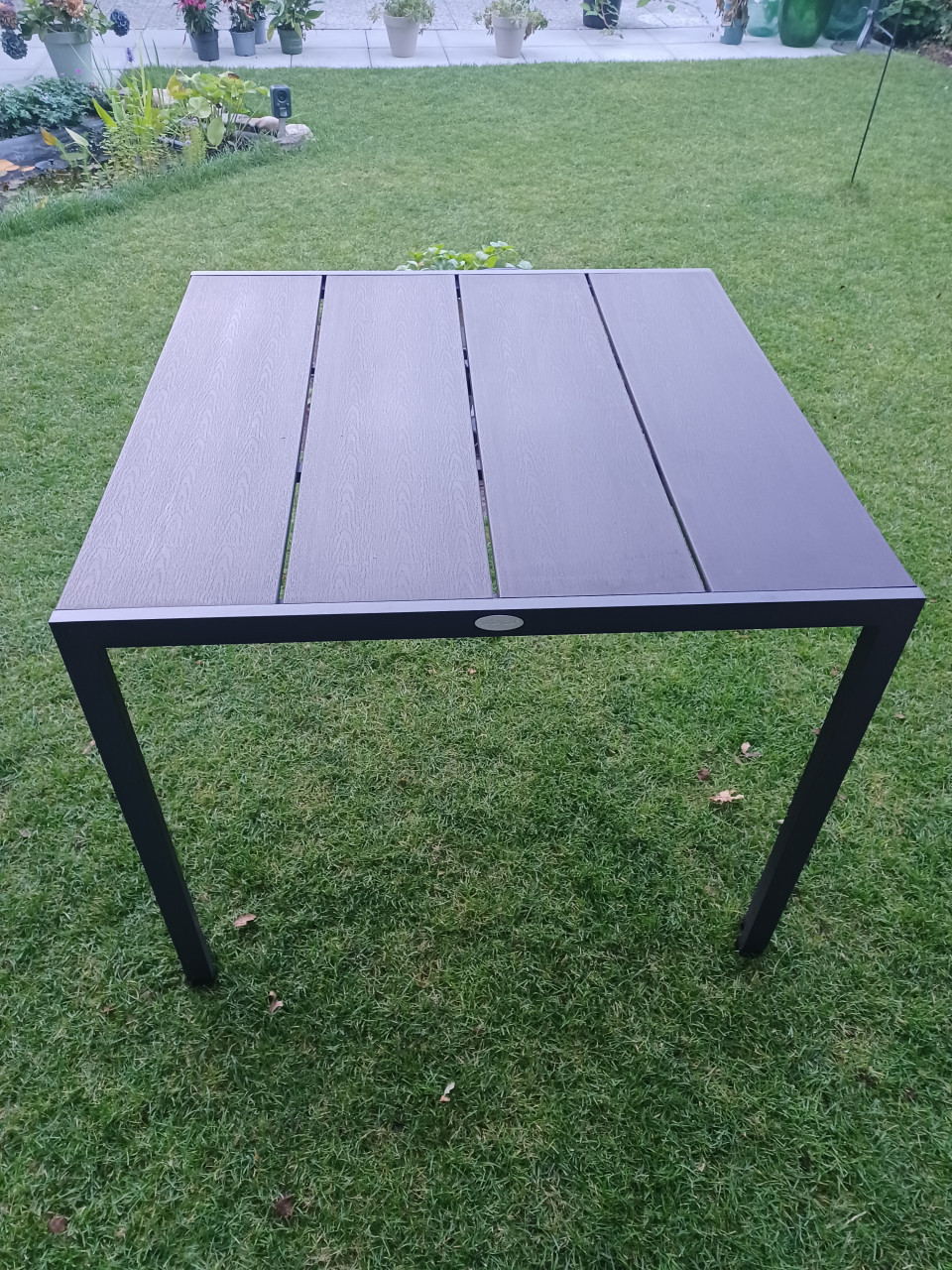 Tuintafel, 90x90x74cm, aluminium/composiet