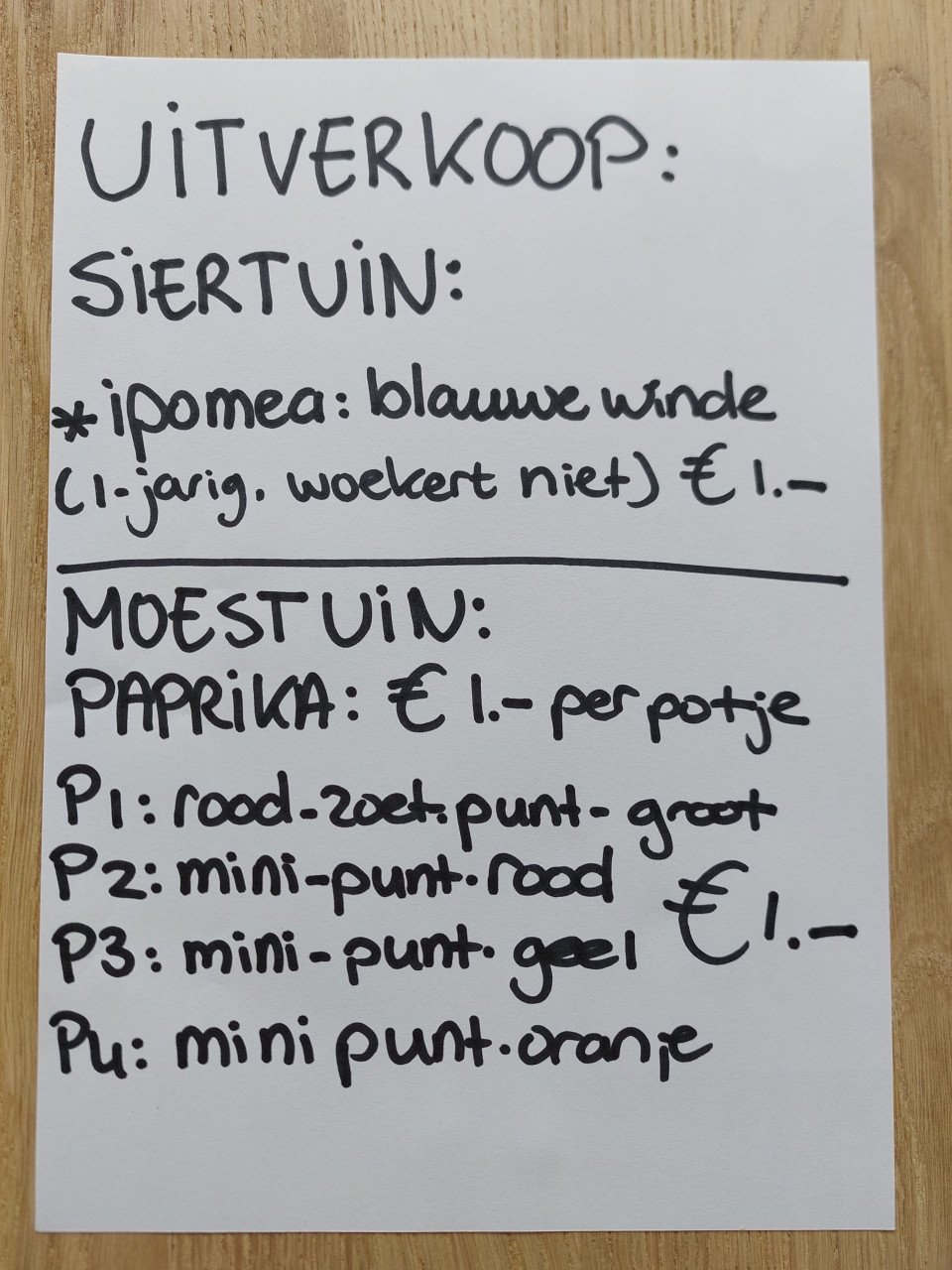 (NIEUWE!!) SIERTUIN EN MOESTUIN PLANTEN bij DE VOORDEUR