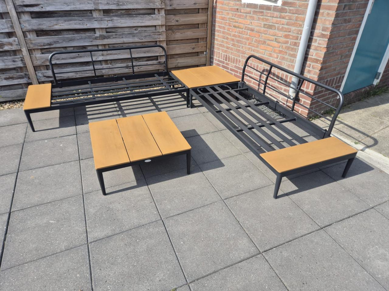 Aluminium Loungeset 262 x 262 cm (bezorging mogelijk)