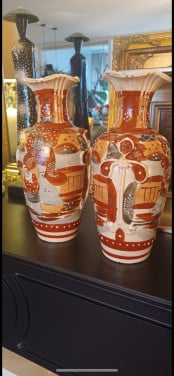 Set van 2 Japanse  Satsuma vazen