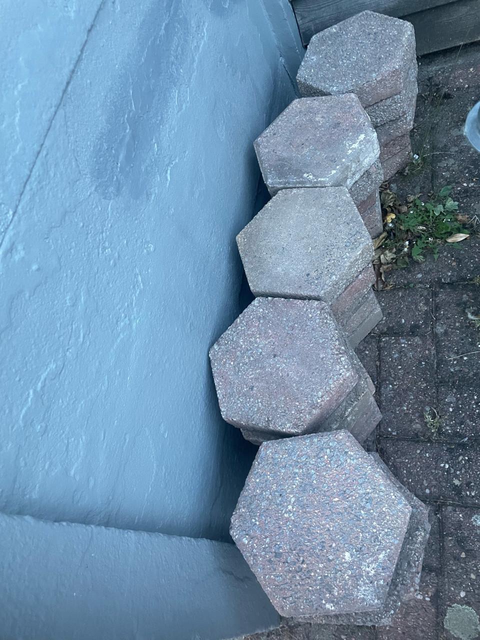 Gratis ophalen hexagon / 6 kantige tegels 120 stuks