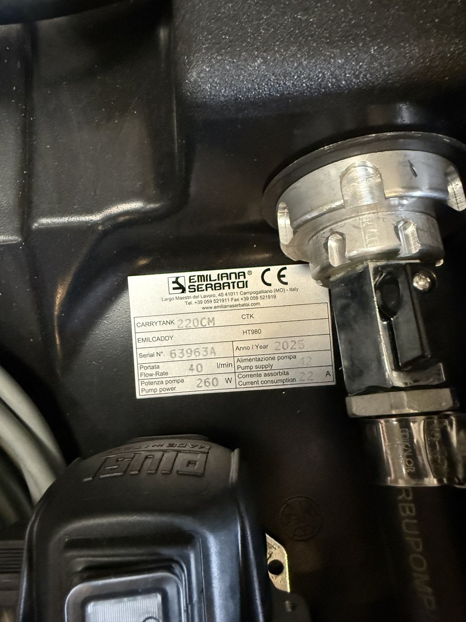 Dieseltank 220 liter mobiel Emiliana Serbatoi (nieuw)