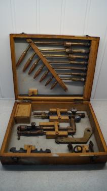 Snij en autogeen brander / las-set in houten kist.