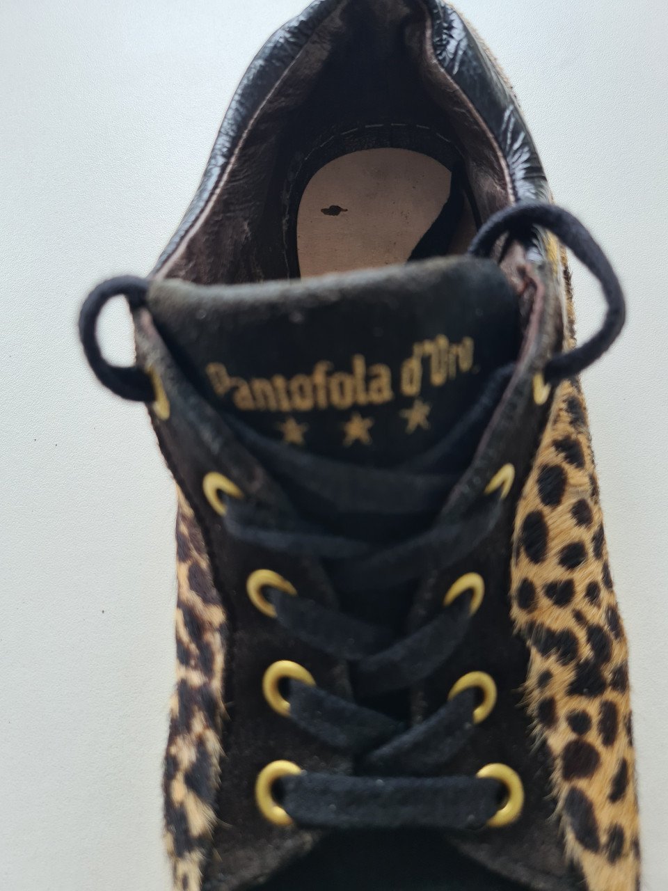 Pantofola D' Ora leren tijgerprint sneackers  Maat 39