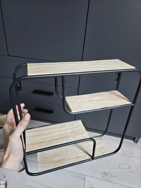 Decoratie rekjes 2 stuk hout ophangplank