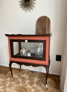 Vintage theekastje | terracotta