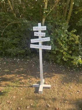 Bord voor op bruiloft