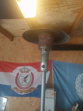 Terrasverwarmer met gasfles leeg