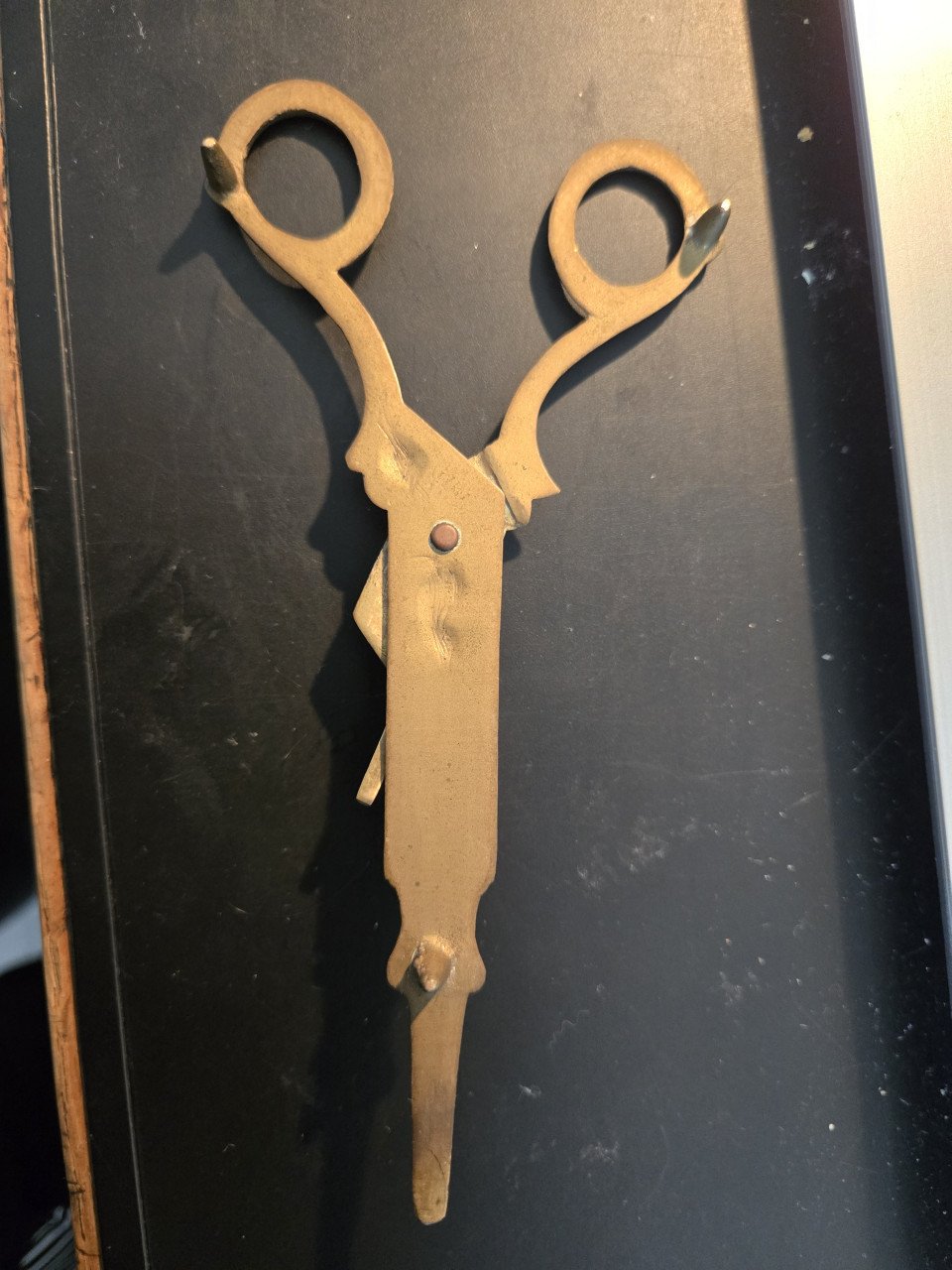 Vintage messing schaar voor het doven van kaarsen 16cm
