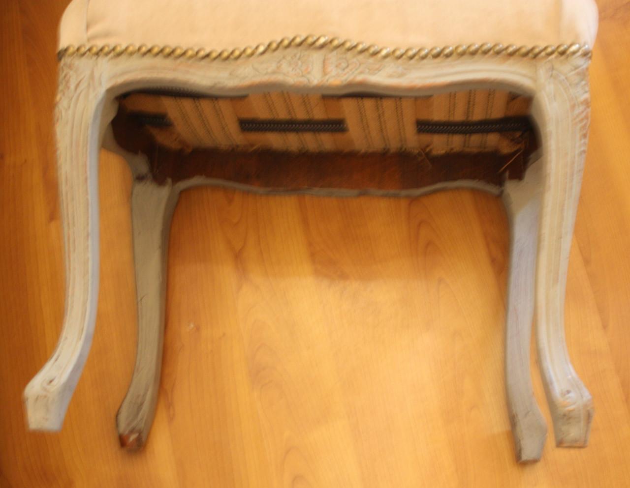 Poef voetenbankje krukje brocante style