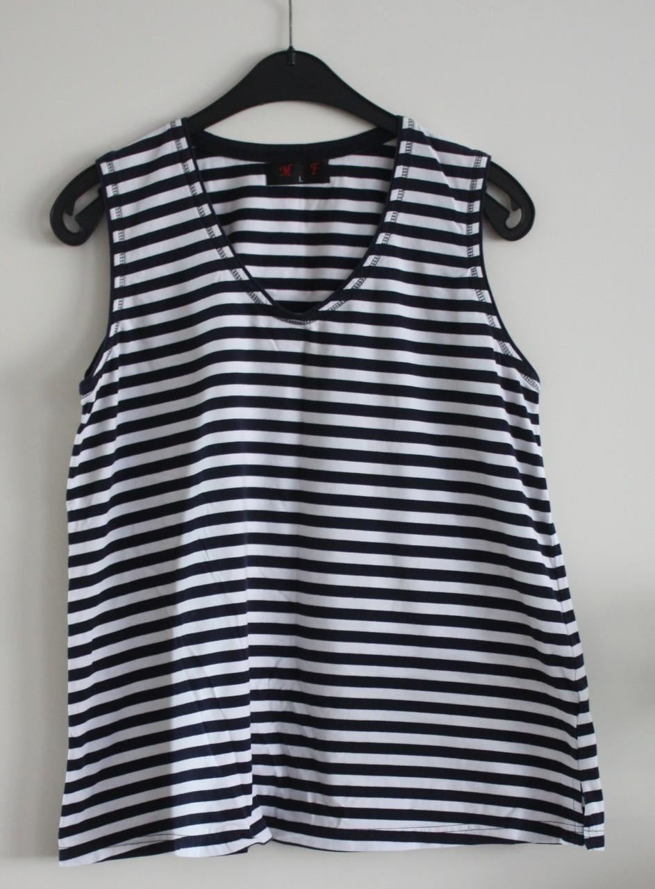 Gestreepte top blauw wit maat l