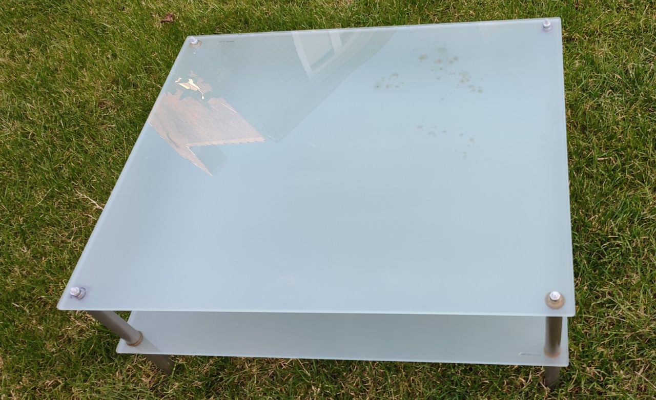 Salontafel 60x49x25 cm gehard glas transparant - Gratis