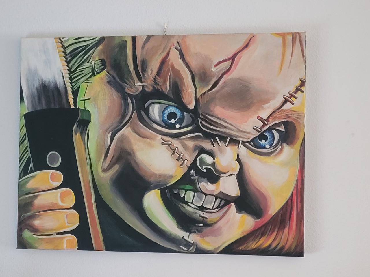 Uniek Chucky schilderij
