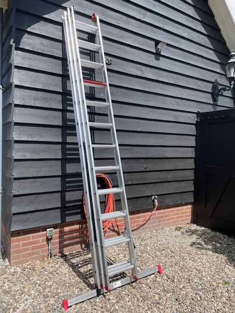 Ladder, 3 delig werkhoogte 8,50 mtr.