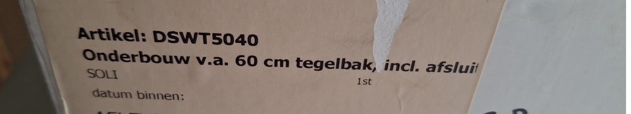 Spoelbak DSWT tegeltjes