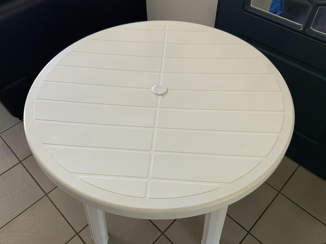 Wit ronde tuintafel 89 cm