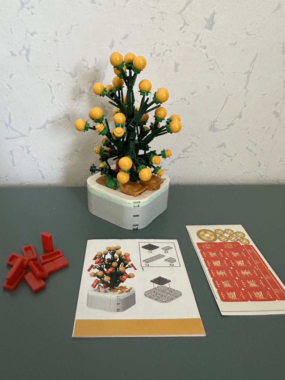 8 leuke mini bloemen / planten van bouwsteentjes past op lego