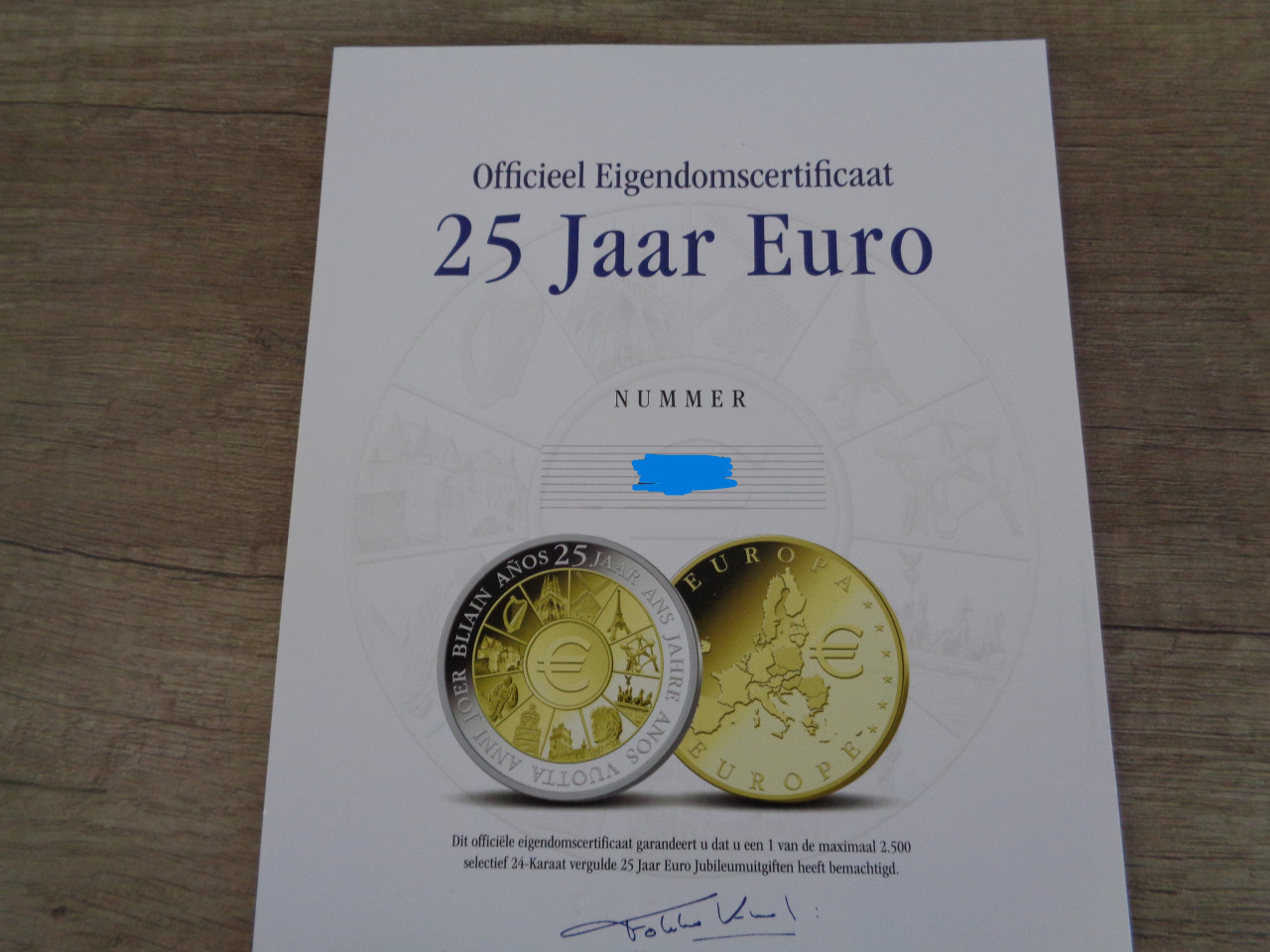 Herdenkingsmunt 25 jaar euro
