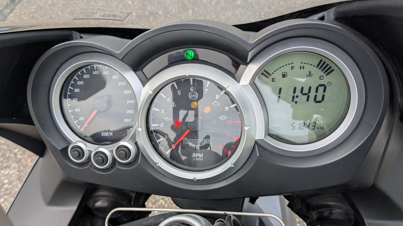 Triumph Sprint ST 1050 - Grijs - Met koffers