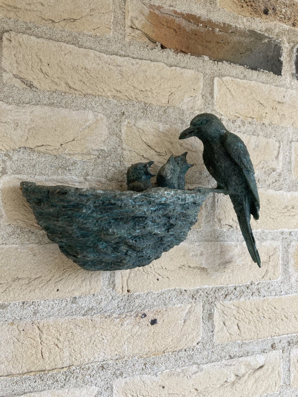 Bronzen vogelnestje