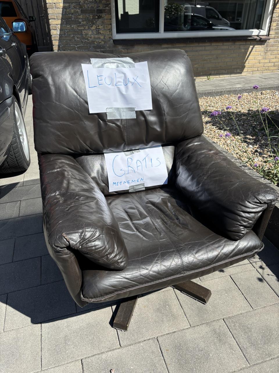 Leolux stoel bruin gratis ophalen Koudekerke