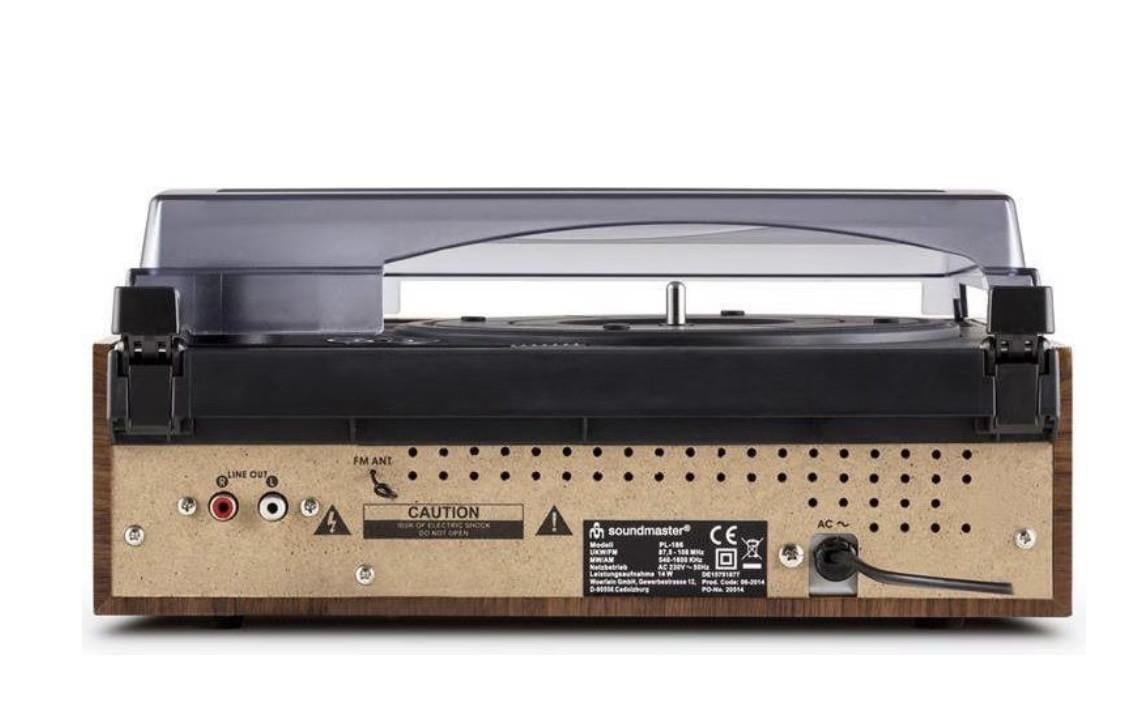 Soundmaster Platenspeler met Radio Systeem - Hout