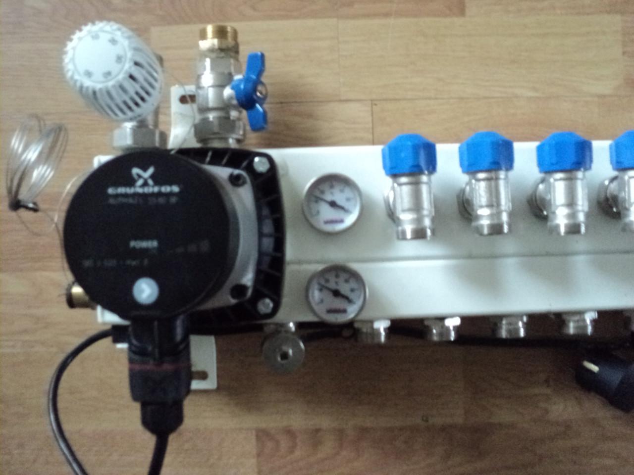 Vrijwel nieuwe 8 groep verdeler vloerverwarming Energi zuinig