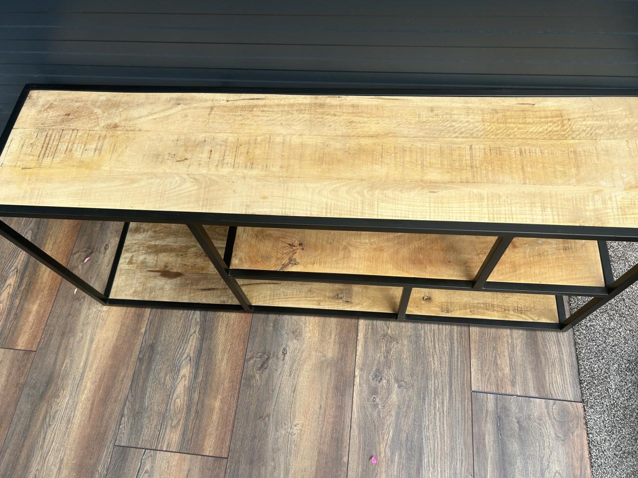 Opbergrek mango hout en staal