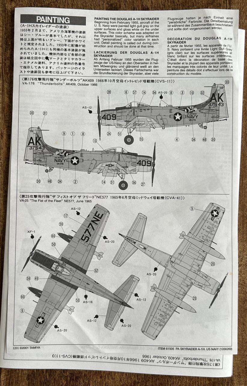 Bouwmodel Skyraider met motor