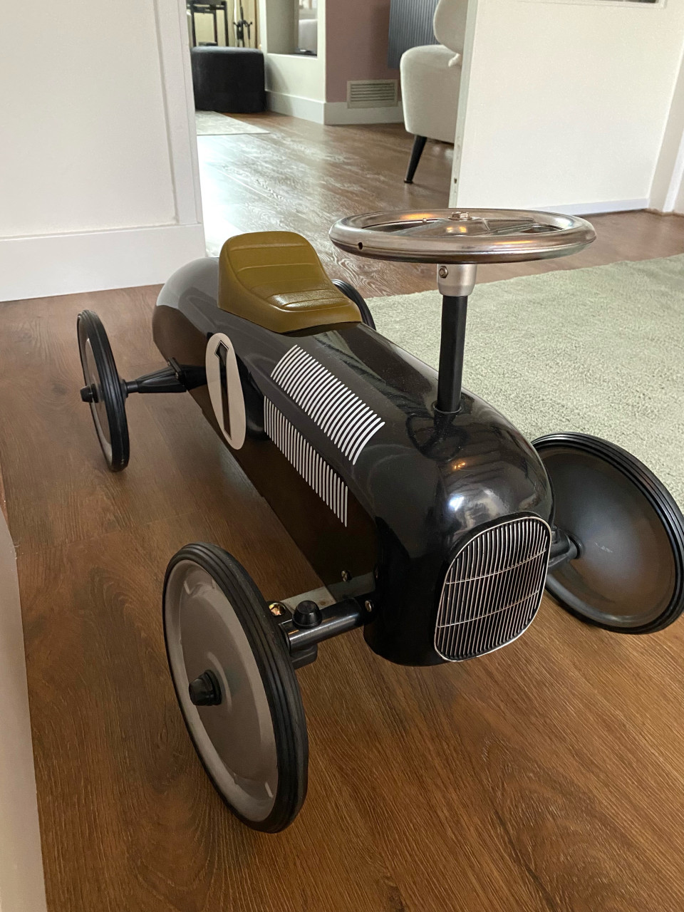 Retro loopauto zwart (als nieuw!)