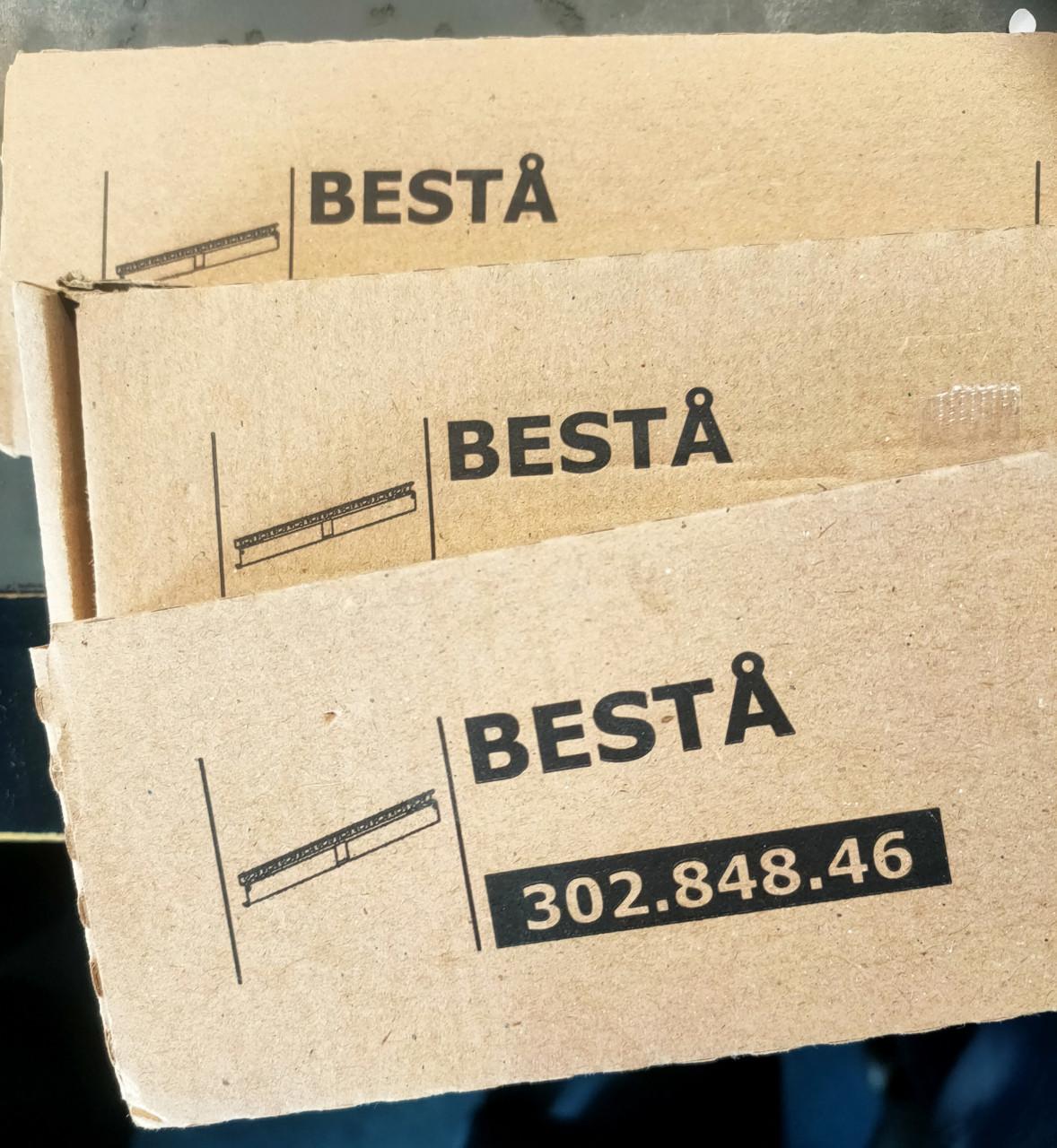 3x  IKEA BESTÅ wandrail / ophangrail 60cm. (art. nr.: 302.848.46)