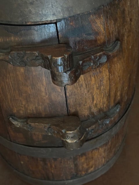 Antieke houten drijver.