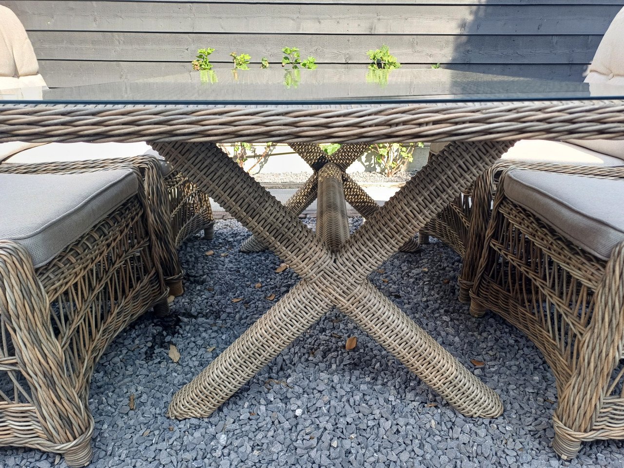 Tuinmeubel settafel+ 4 stoelen