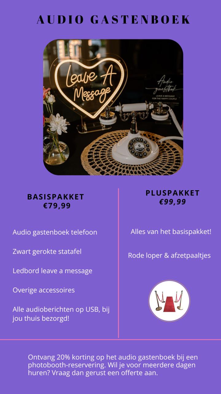 Audio gastenboek huren