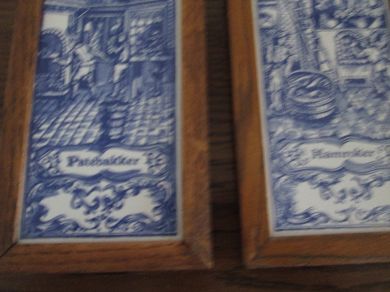 3 blauwe wandtegeltjes