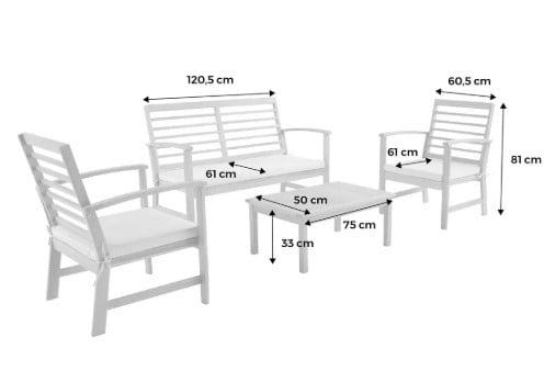 Tuinset loungeset houten acaciatuinset nieuw frisse kleur moederdag cadeau