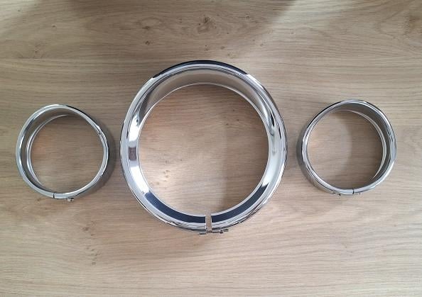 Chrome Koplamp Sierring Set