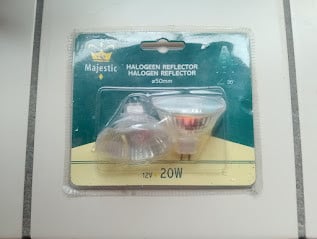 Halogeen reflector 12v 20W Gu5.3