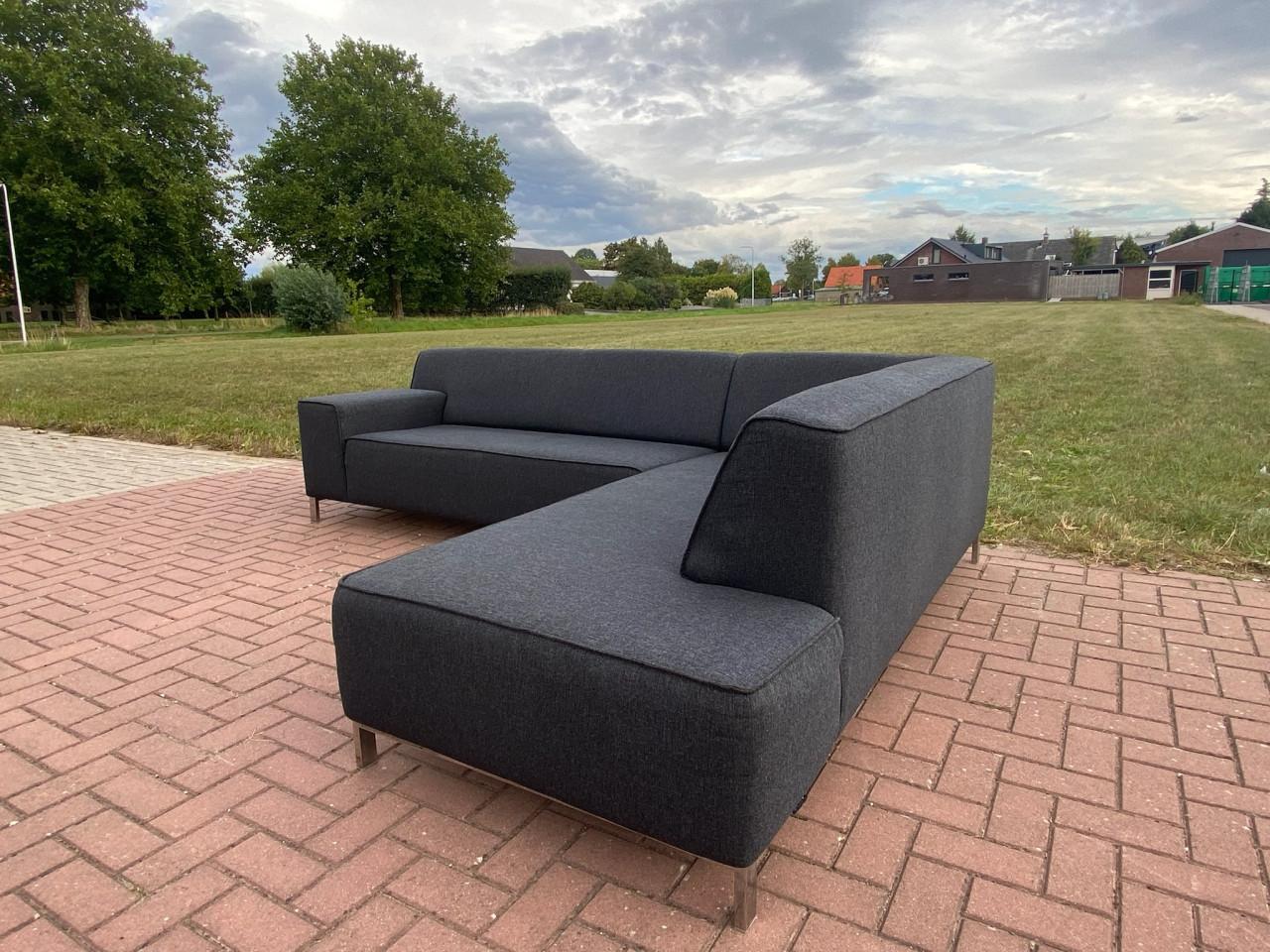 GRATIS LEVERING HEEL NL Montel Donkergrijs Stoffen Hoekbank