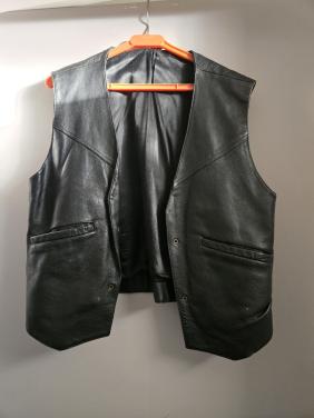 Lederen biker vest maat M van Bike Leathers NL