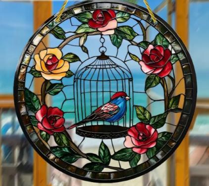 Raamhanger Vogel  in Kooi