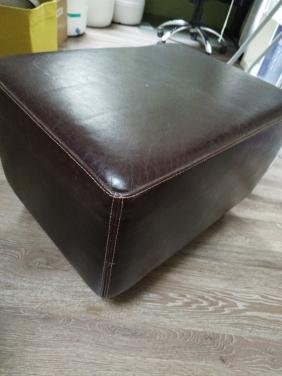 Mooie imitatie leren poef