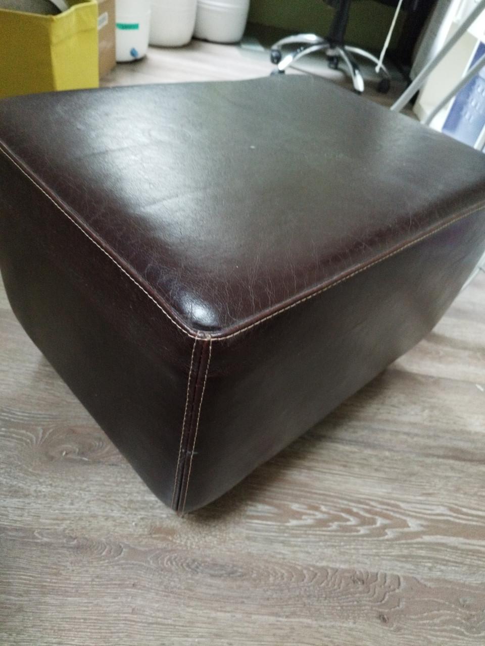 Mooie imitatie leren poef