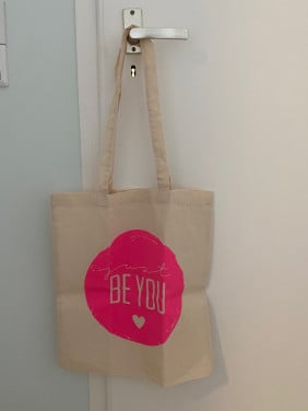Nieuw | Just be you | katoenen tas