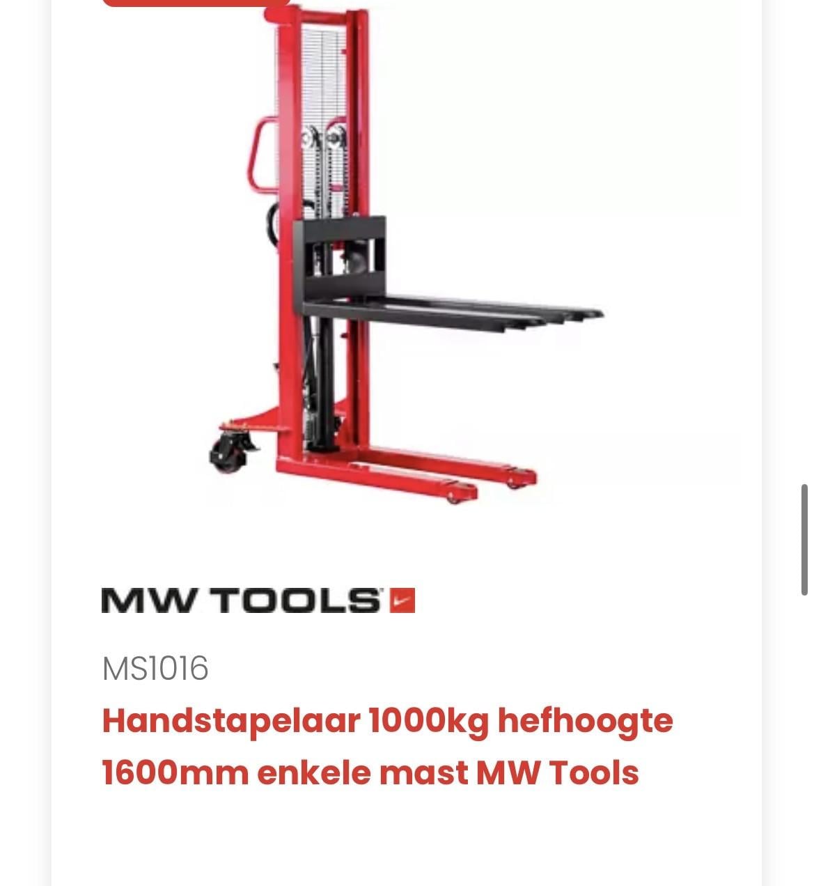 Stapelaar ms1016 (mw tools)