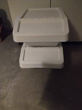 Twee opbergers sortera van ikea