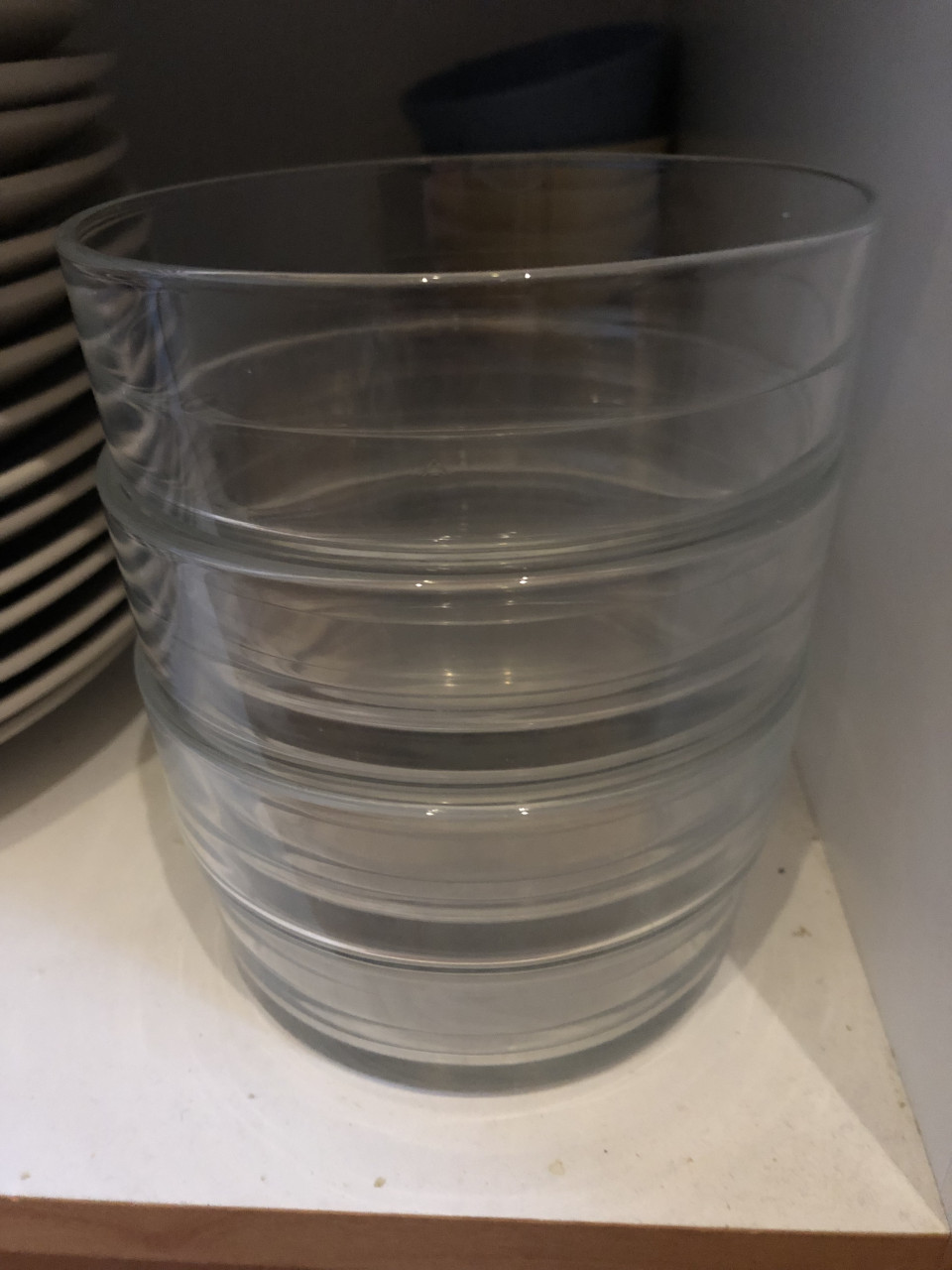 6 glazen bakjes voor 3 euro