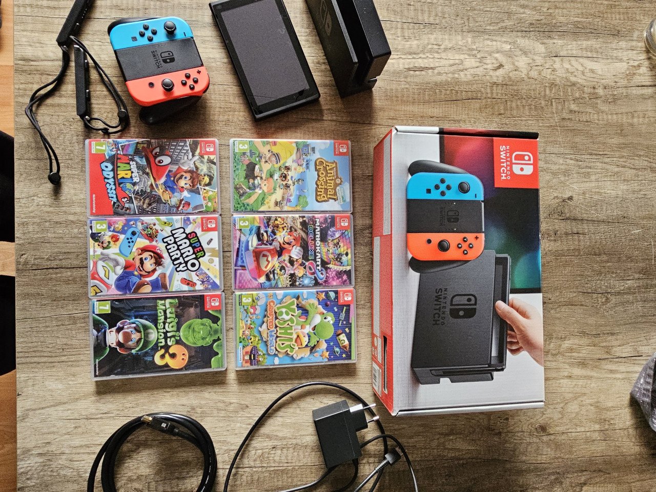 Nintendo switch met 6 spellen